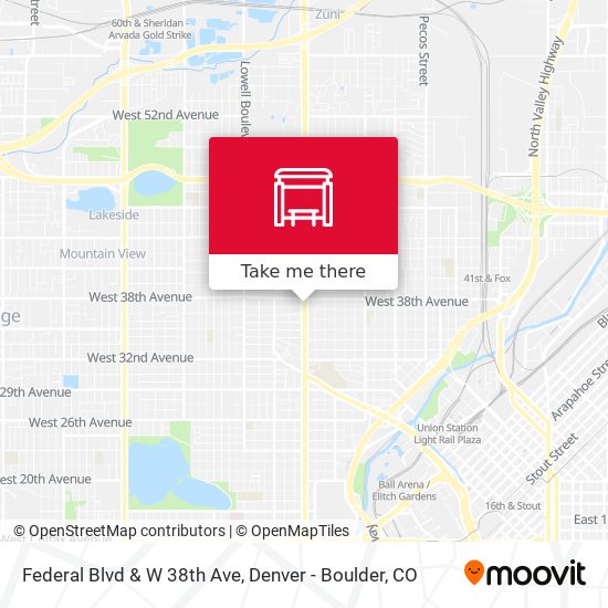 Federal Blvd & W 38th Ave map