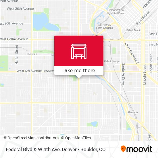 Federal Blvd & W 4th Ave map
