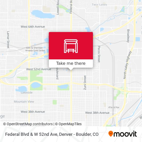 Federal Blvd & W 52nd Ave map