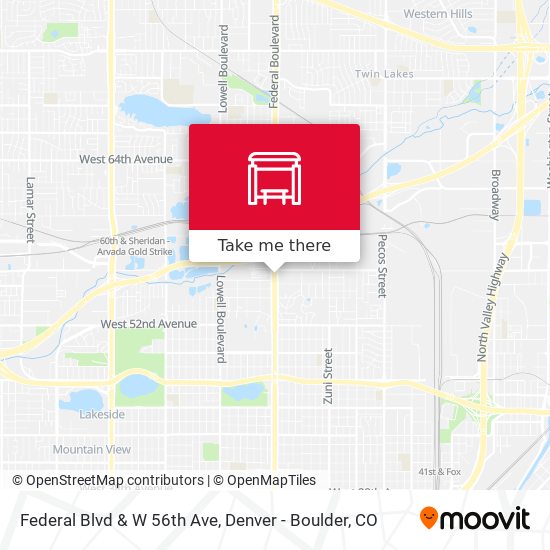 Federal Blvd & W 56th Ave map