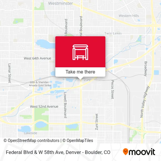 Mapa de Federal Blvd & W 58th Ave