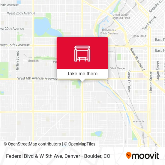 Mapa de Federal Blvd & W 5th Ave