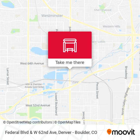 Federal Blvd & W 62nd Ave map