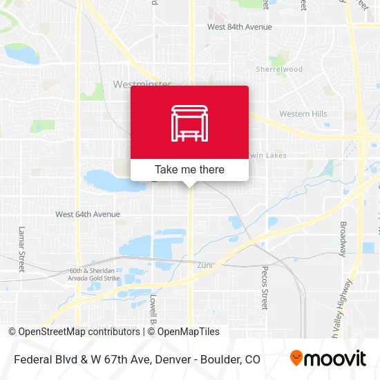 Federal Blvd & W 67th Ave map