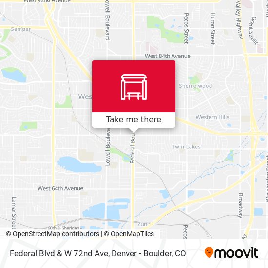 Federal Blvd & W 72nd Ave map