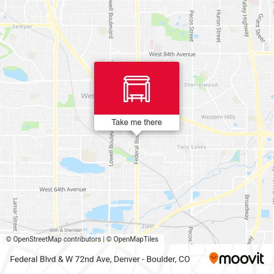 Federal Blvd & W 72nd Ave map