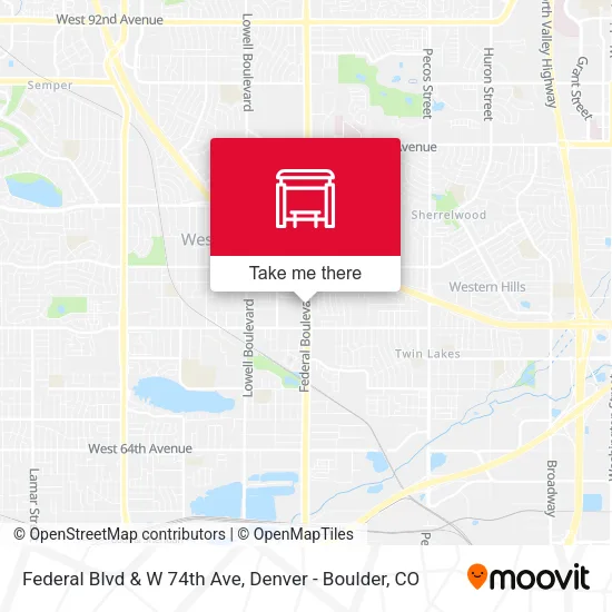 Mapa de Federal Blvd & W 74th Ave