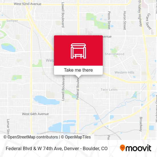 Mapa de Federal Blvd & W 74th Ave