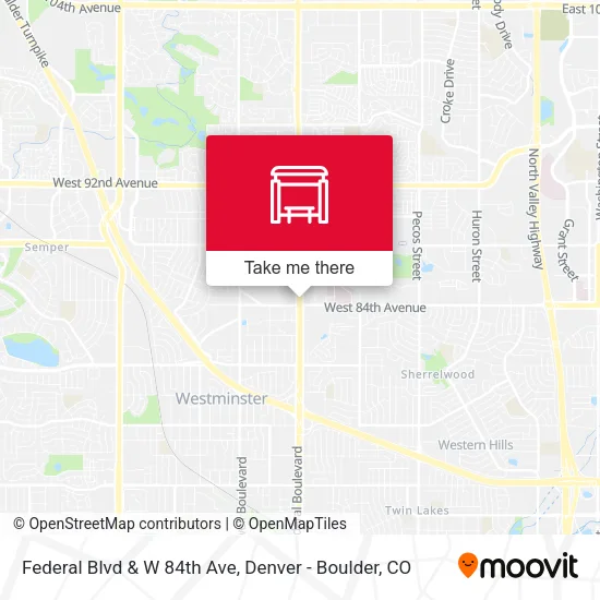 Mapa de Federal Blvd & W 84th Ave