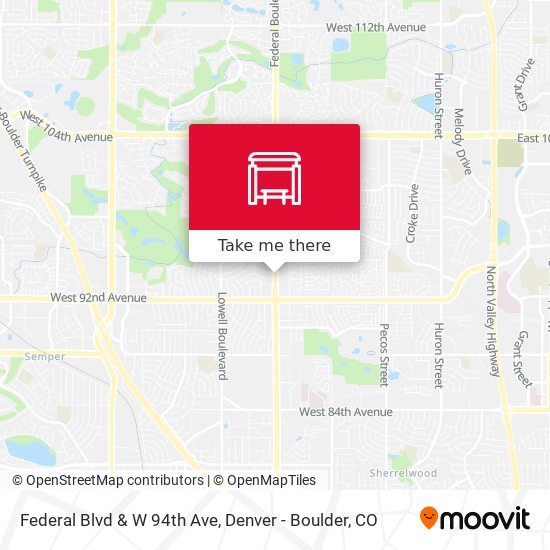 Federal Blvd & W 94th Ave map