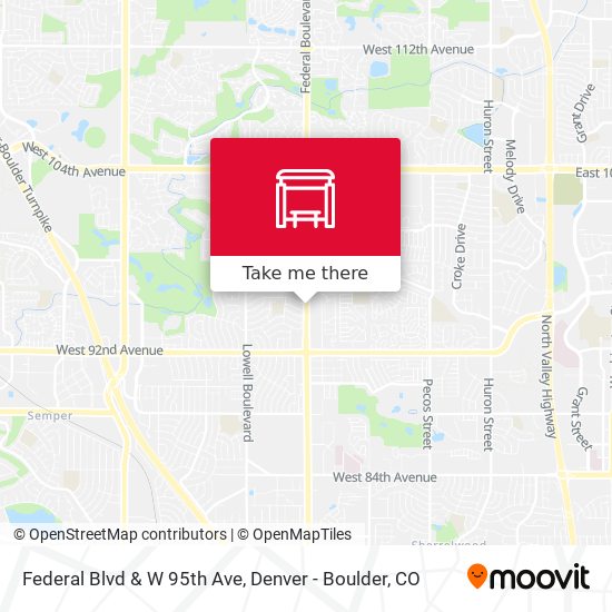 Federal Blvd & W 95th Ave map