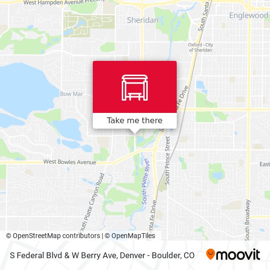 S Federal Blvd & W Berry Ave map