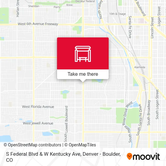 Mapa de S Federal Blvd & W Kentucky Ave