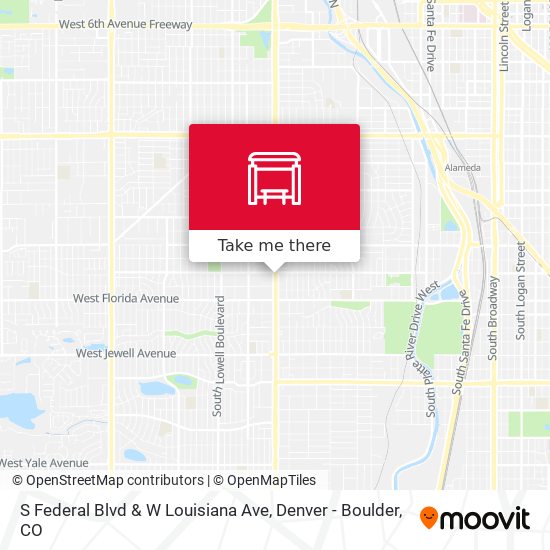 Mapa de S Federal Blvd & W Louisiana Ave