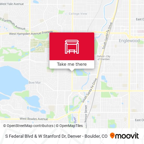 S Federal Blvd & W Stanford Dr map