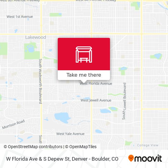 W Florida Ave & S Depew St map