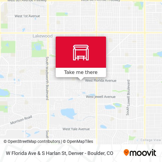 W Florida Ave & S Harlan St map