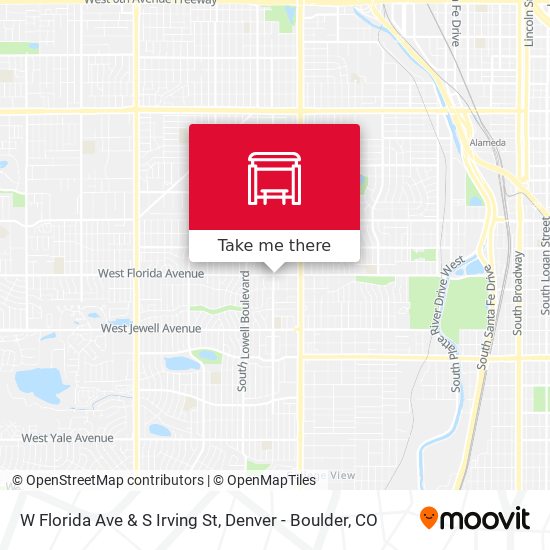 W Florida Ave & S Irving St map