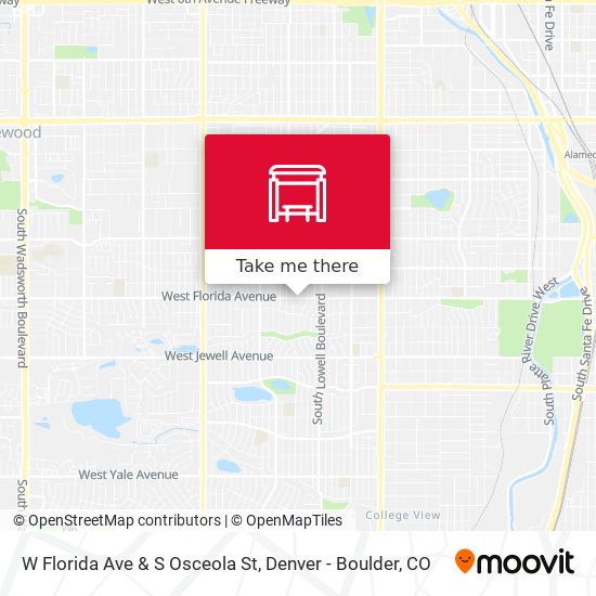 W Florida Ave & S Osceola St map