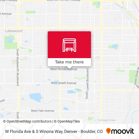 W Florida Ave & S Winona Way map