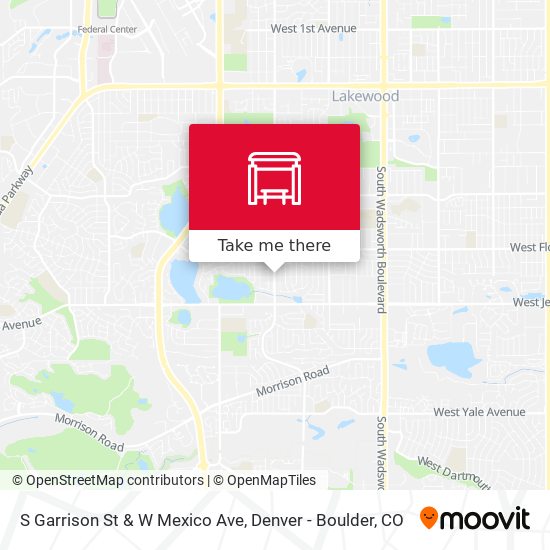 S Garrison St & W Mexico Ave map