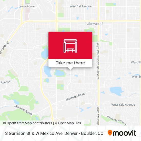 S Garrison St & W Mexico Ave map
