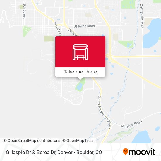 Gillaspie Dr & Berea Dr map