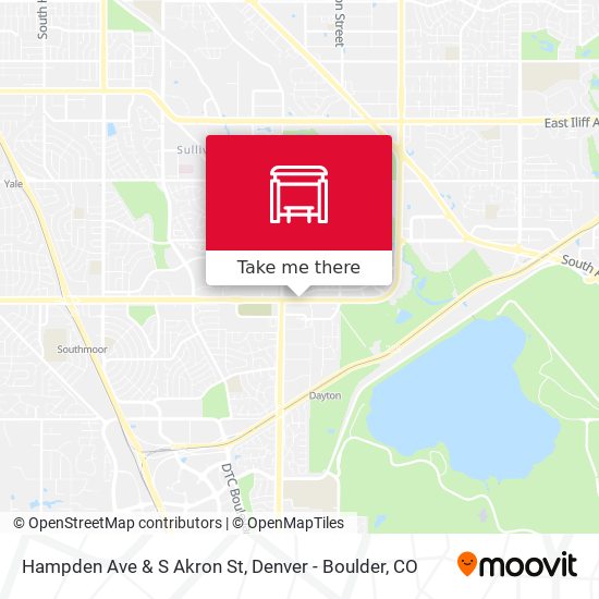 Hampden Ave & S Akron St map