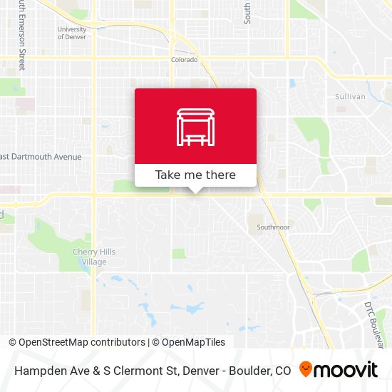 Hampden Ave & S Clermont St map
