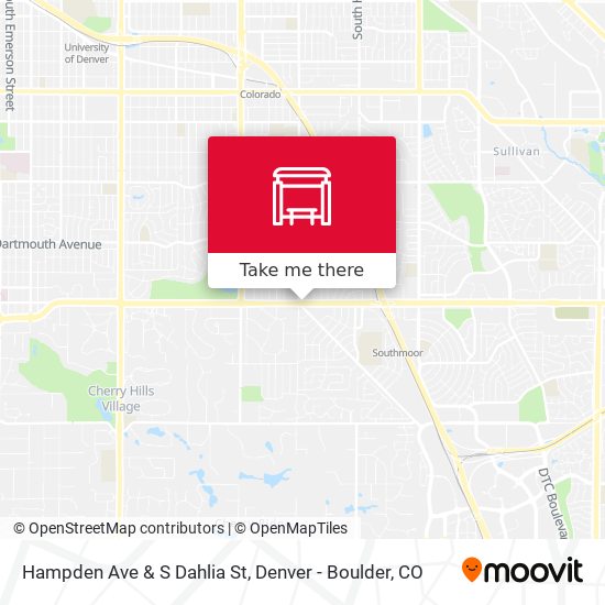 Hampden Ave & S Dahlia St map