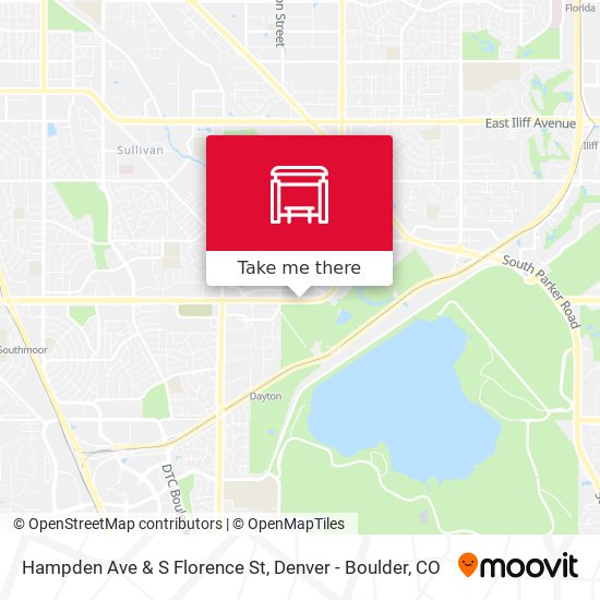 Hampden Ave & S Florence St map