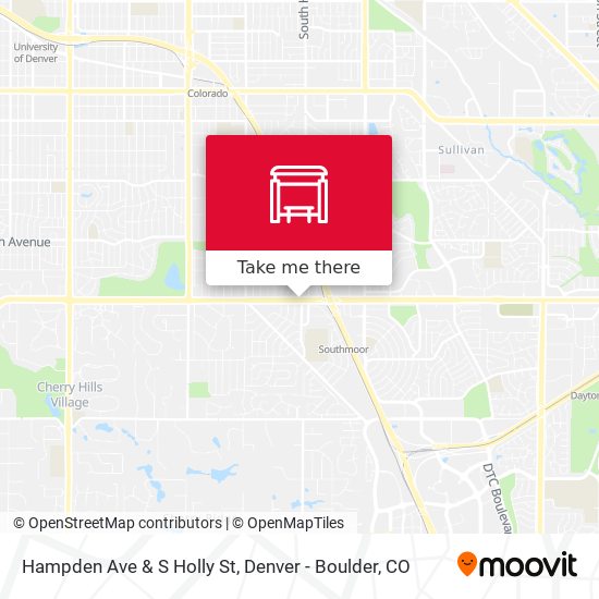 Hampden Ave & S Holly St map