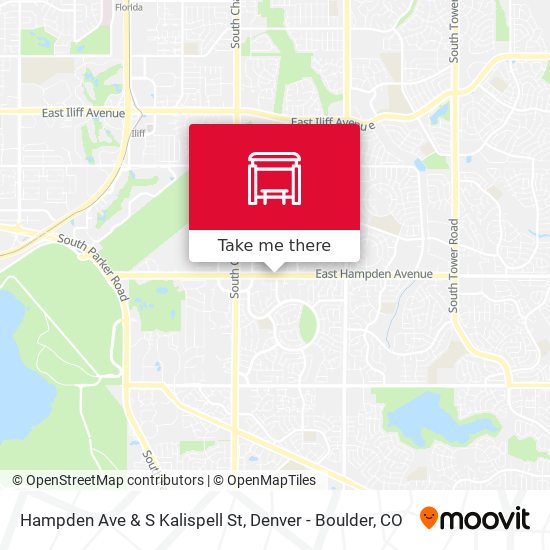 Hampden Ave & S Kalispell St map