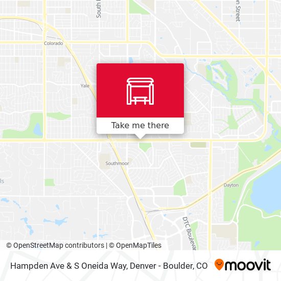 Hampden Ave & S Oneida Way map