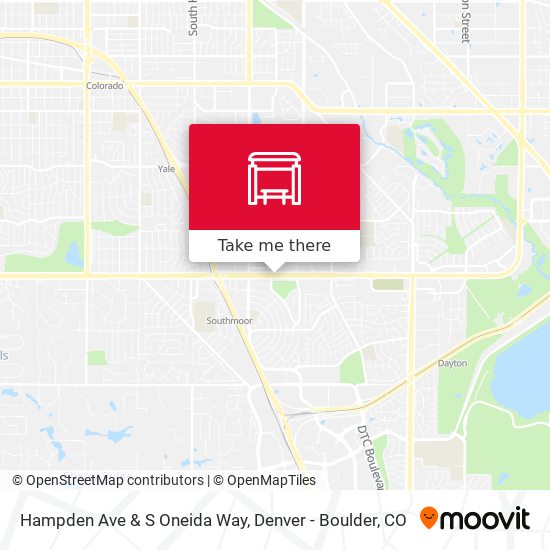 Hampden Ave & S Oneida Way map