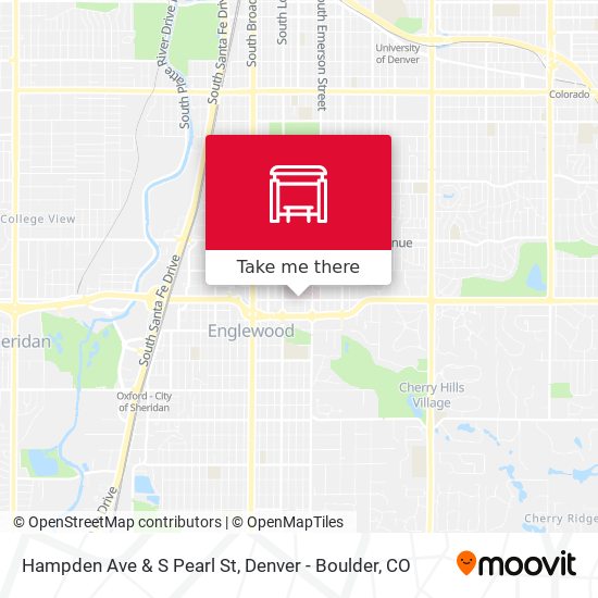 Hampden Ave & S Pearl St map