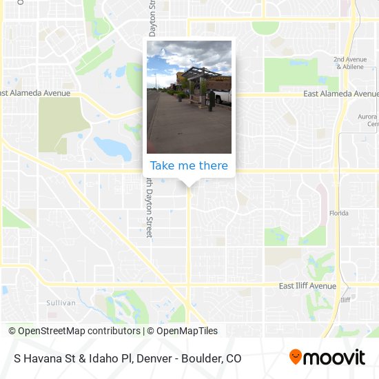 S Havana St & Idaho Pl map