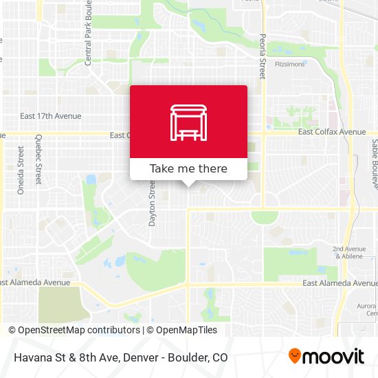 Havana St & 8th Ave map