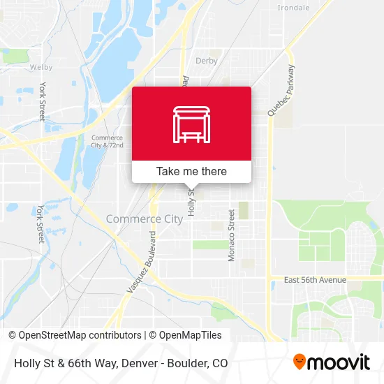 Holly St & 66th Way map
