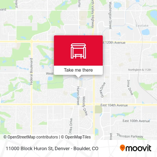 11000 Block Huron St map