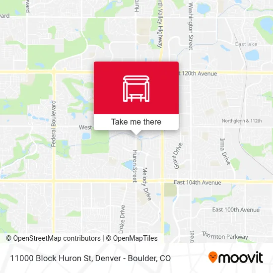 11000 Block Huron St map