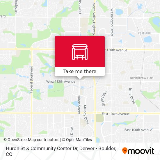 Huron St & Community Center Dr map