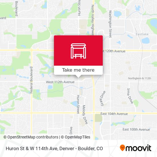 Huron St & W 114th Ave map
