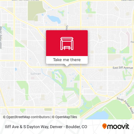 Iliff Ave & S Dayton Way map