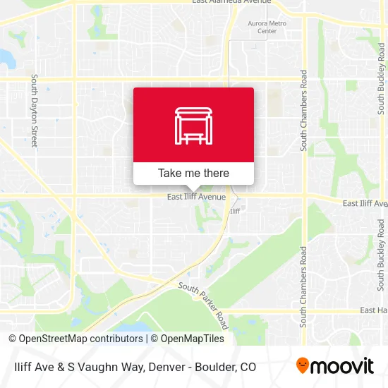 Mapa de Iliff Ave & S Vaughn Way
