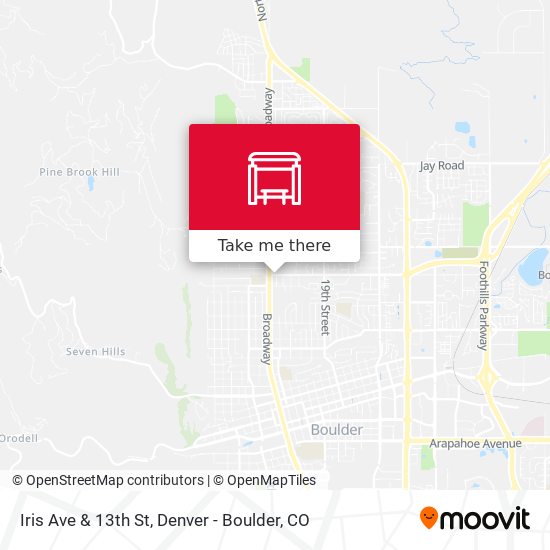 Iris Ave & 13th St map