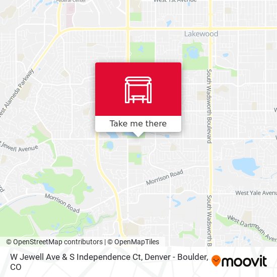 W Jewell Ave & S Independence Ct map