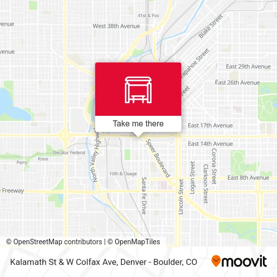 Mapa de Kalamath St & W Colfax Ave