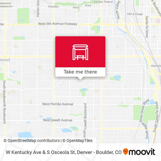 W Kentucky Ave & S Osceola St map