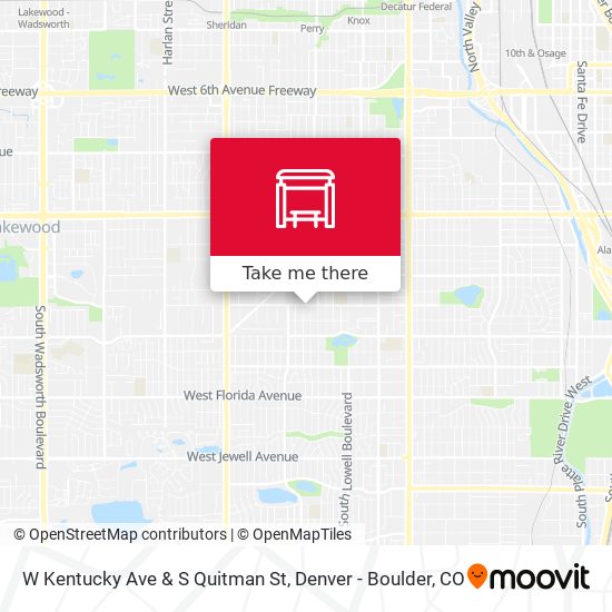 W Kentucky Ave & S Quitman St map